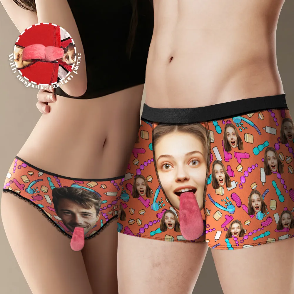 Custom Face Underwear Personalised Magnetic Tongue Underwear Valentine's Gifts for Lover