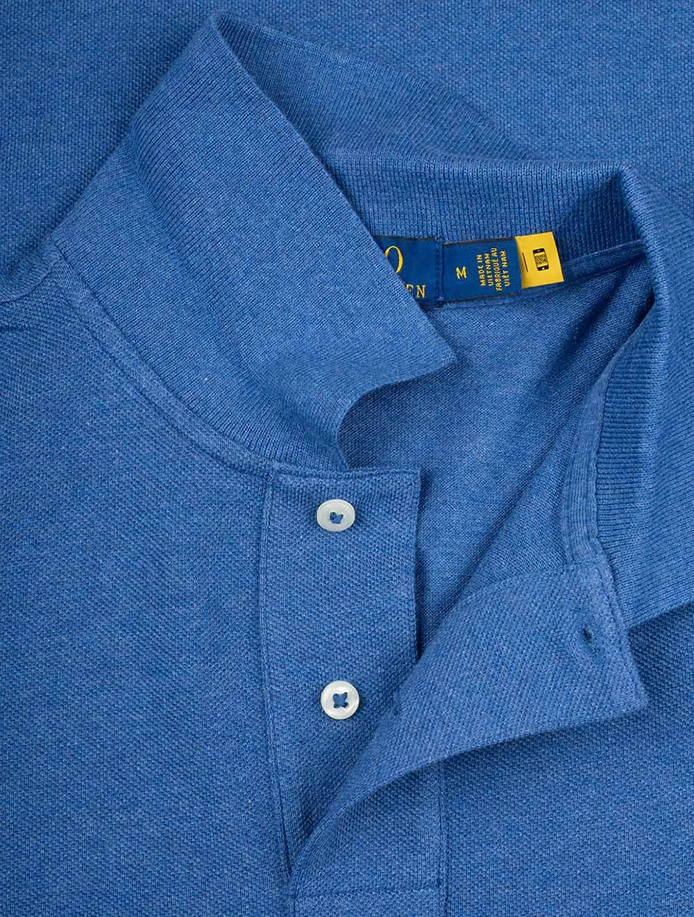 Custom Slim Fit Mesh Polo Shirt Blue