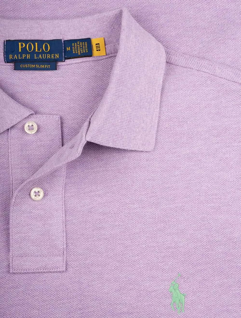 Custom Slim Fit Mesh Polo Shirt Purple