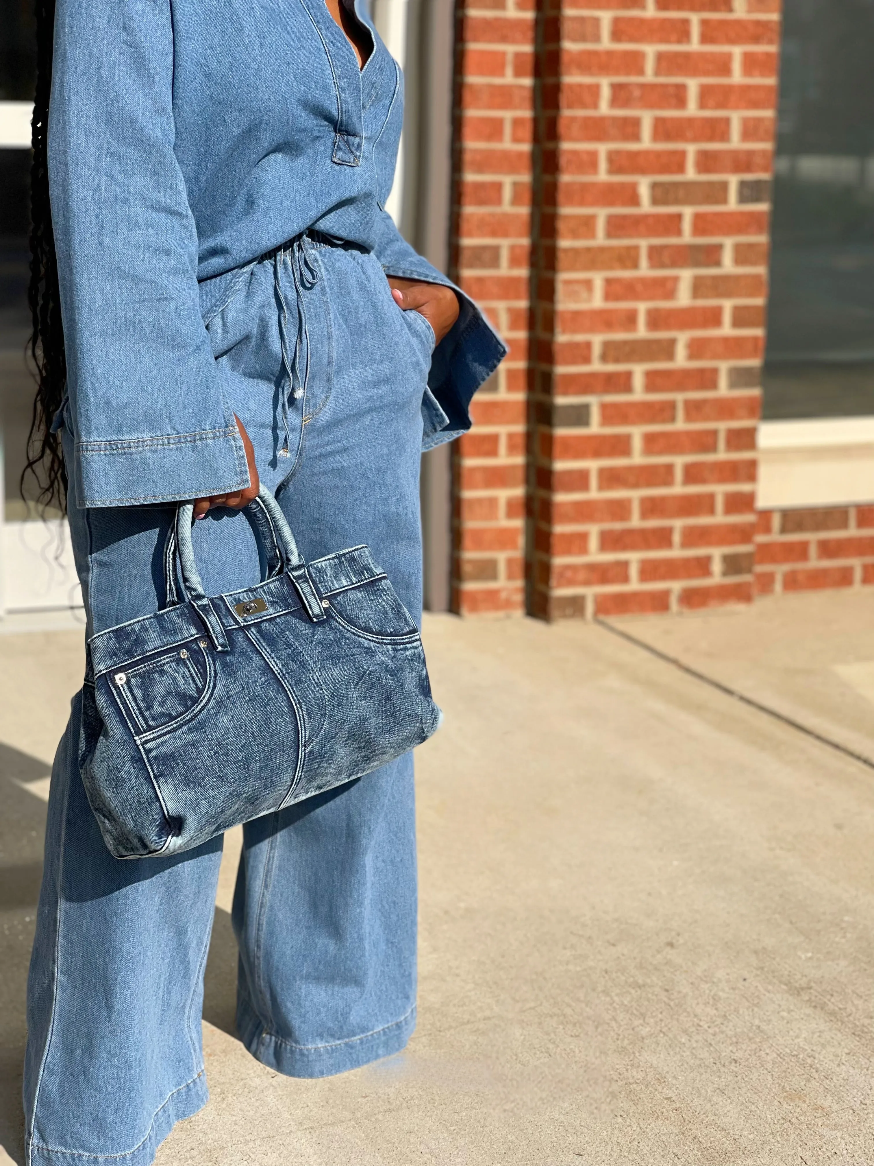 Denim Pant Set