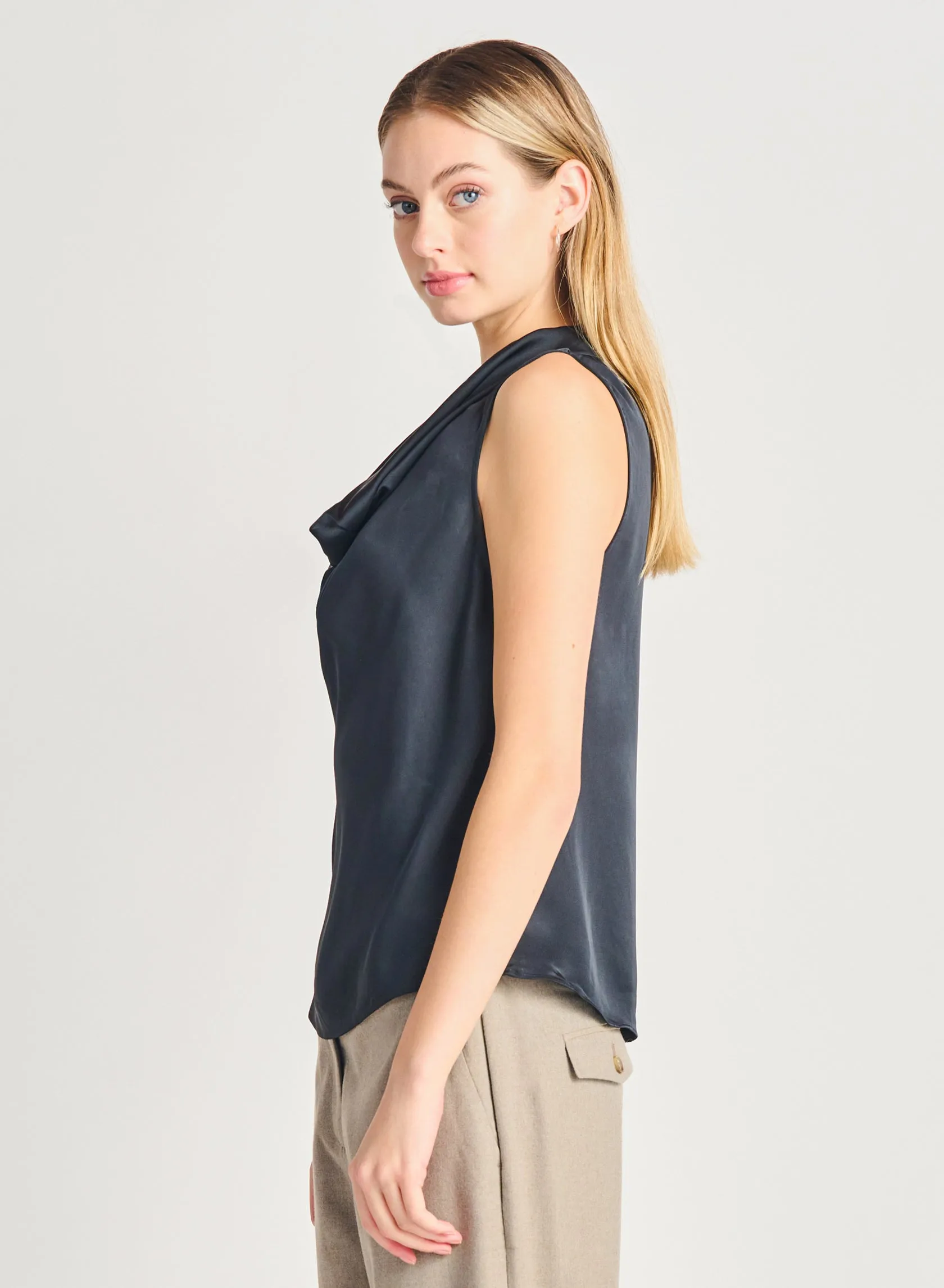 Dex Prisma Satin Cowl Neck Top