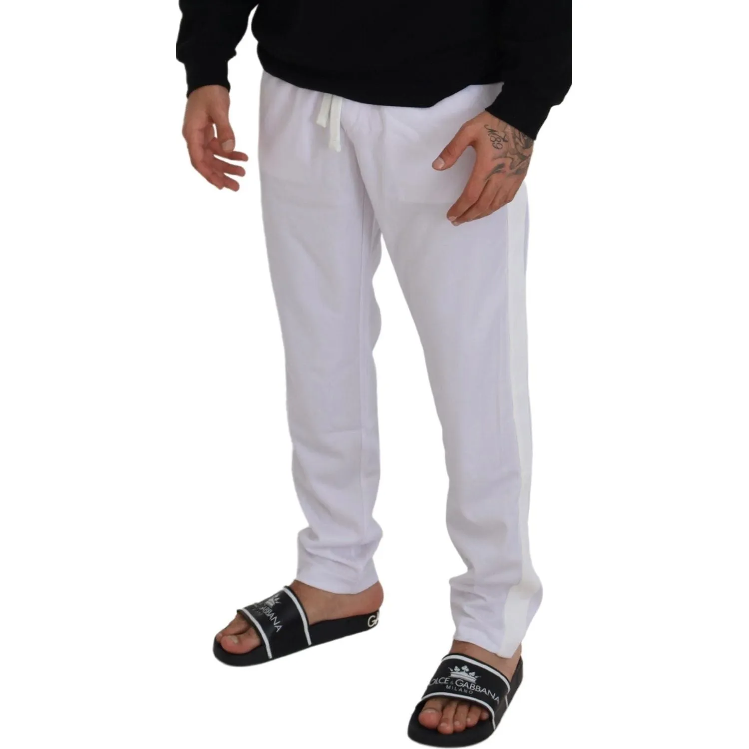 Dolce & Gabbana Elegant White Jogger Pants for Sophisticated Comfort