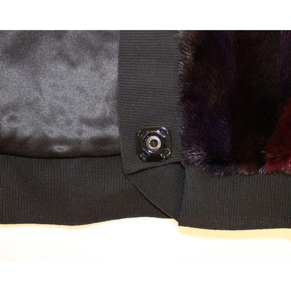 Dolce & Gabbana Exquisite Purple MINK Fur Scarf Wrap