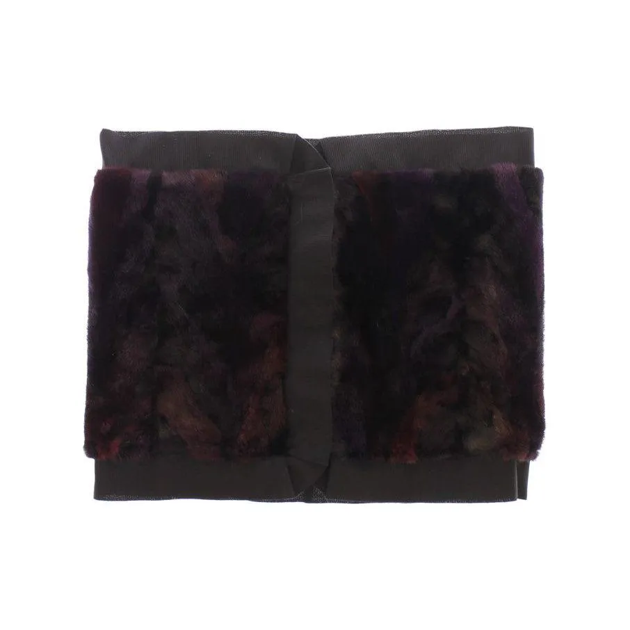 Dolce & Gabbana Exquisite Purple MINK Fur Scarf Wrap