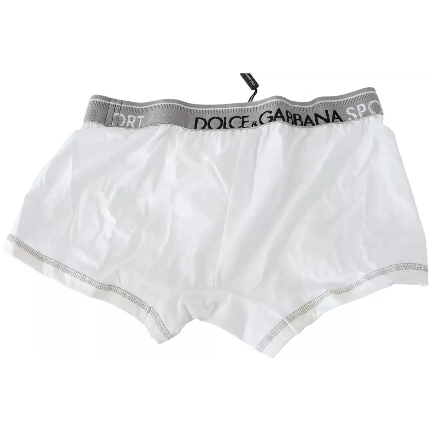 Dolce & Gabbana White Cotton Stretch Regular Boxer Underwear