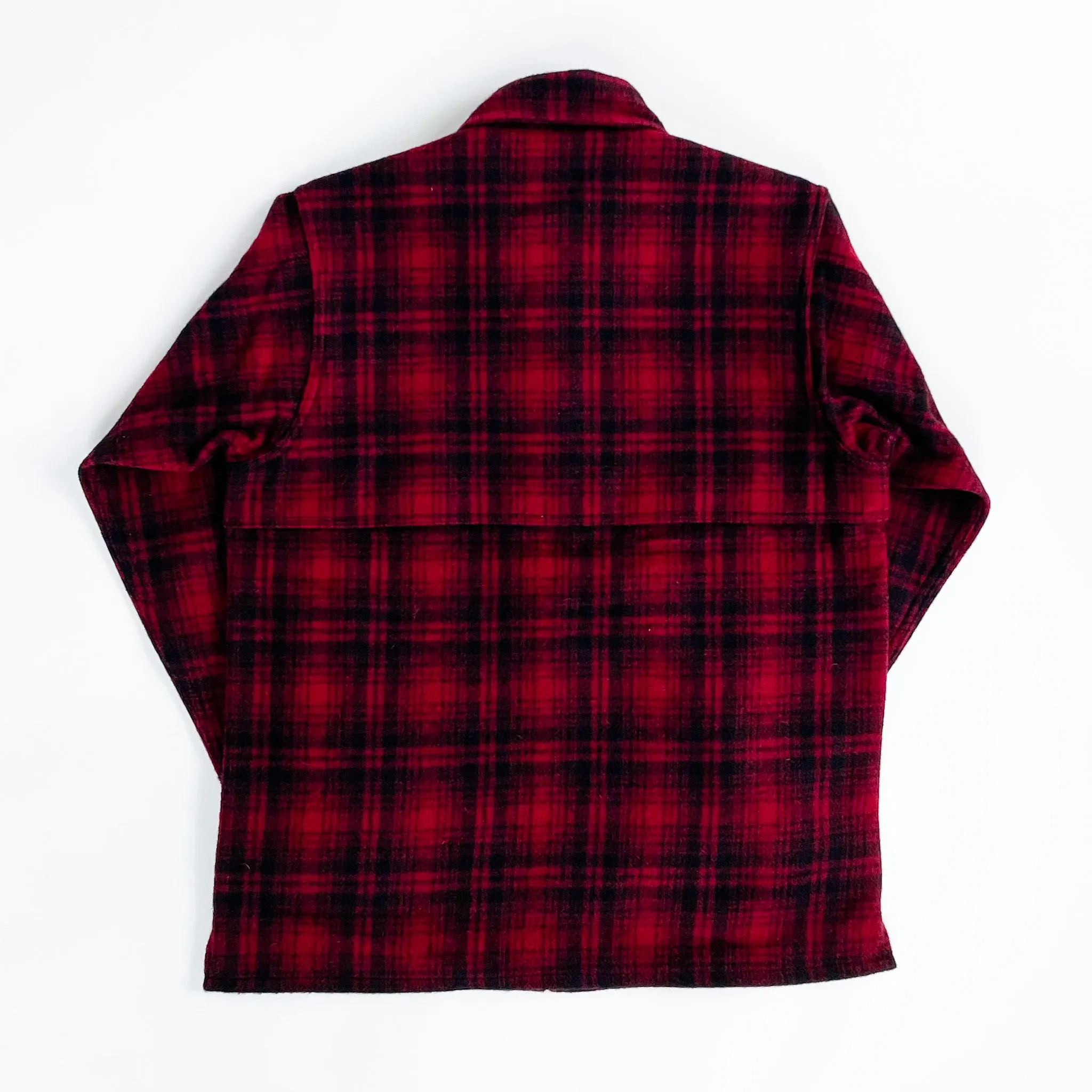 Double Cape Jac Shirt - Red Black Muted Plaid