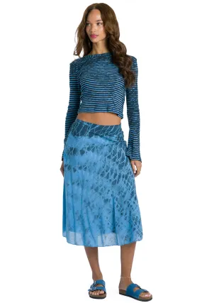 Double Layered Midi Voile Skirt