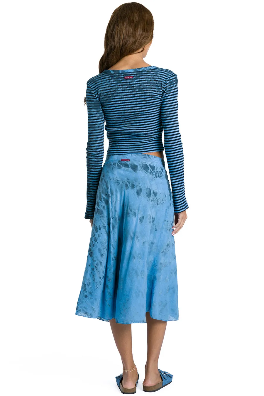 Double Layered Midi Voile Skirt