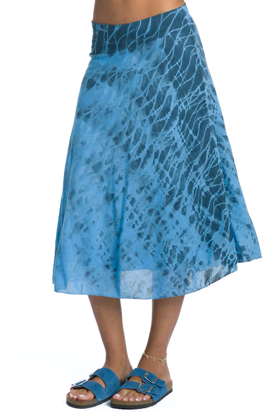 Double Layered Midi Voile Skirt