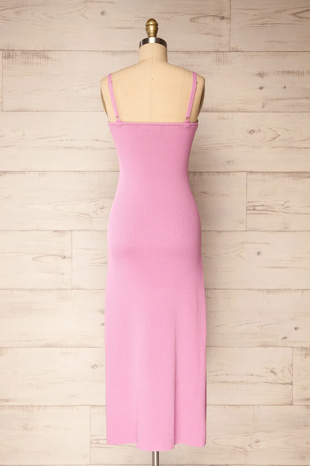 Dresden | Mauve Ribbed Midi Dress