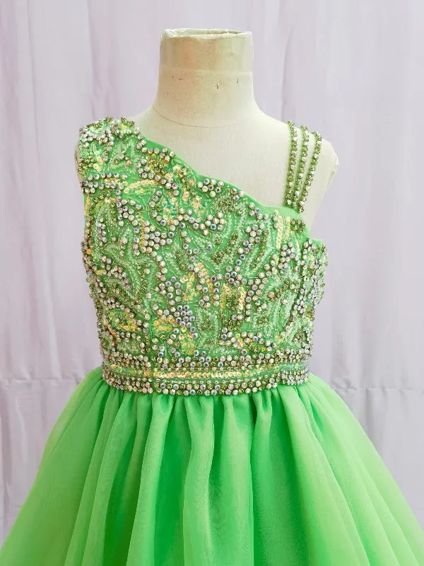 Elegant Beaded Bodice Little Princess Formal Dress Pageant