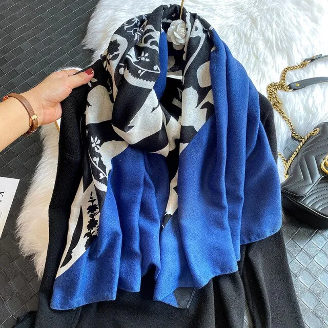 Elegant Winter Head Wrap Muslimah Pashmina Scarf