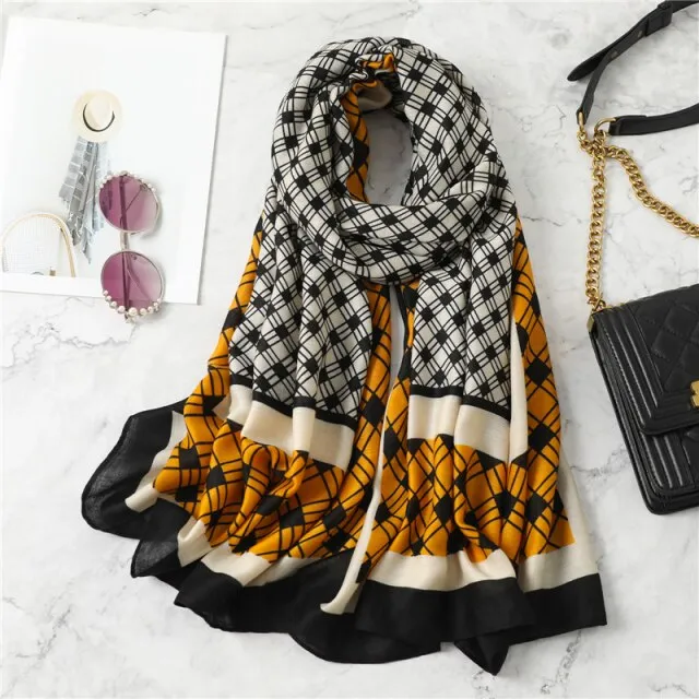 Elegant Winter Head Wrap Muslimah Pashmina Scarf