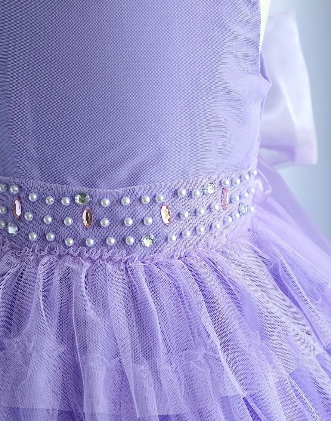 Enchanting Mesh Layered Princess Dress - Lavender