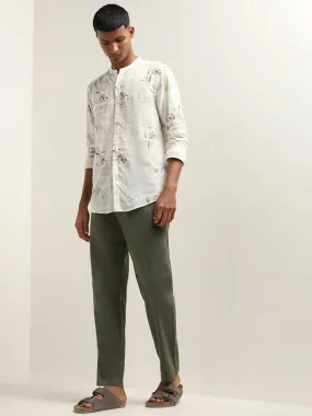 ETA Olive Cotton Blend Relaxed Fit Chinos