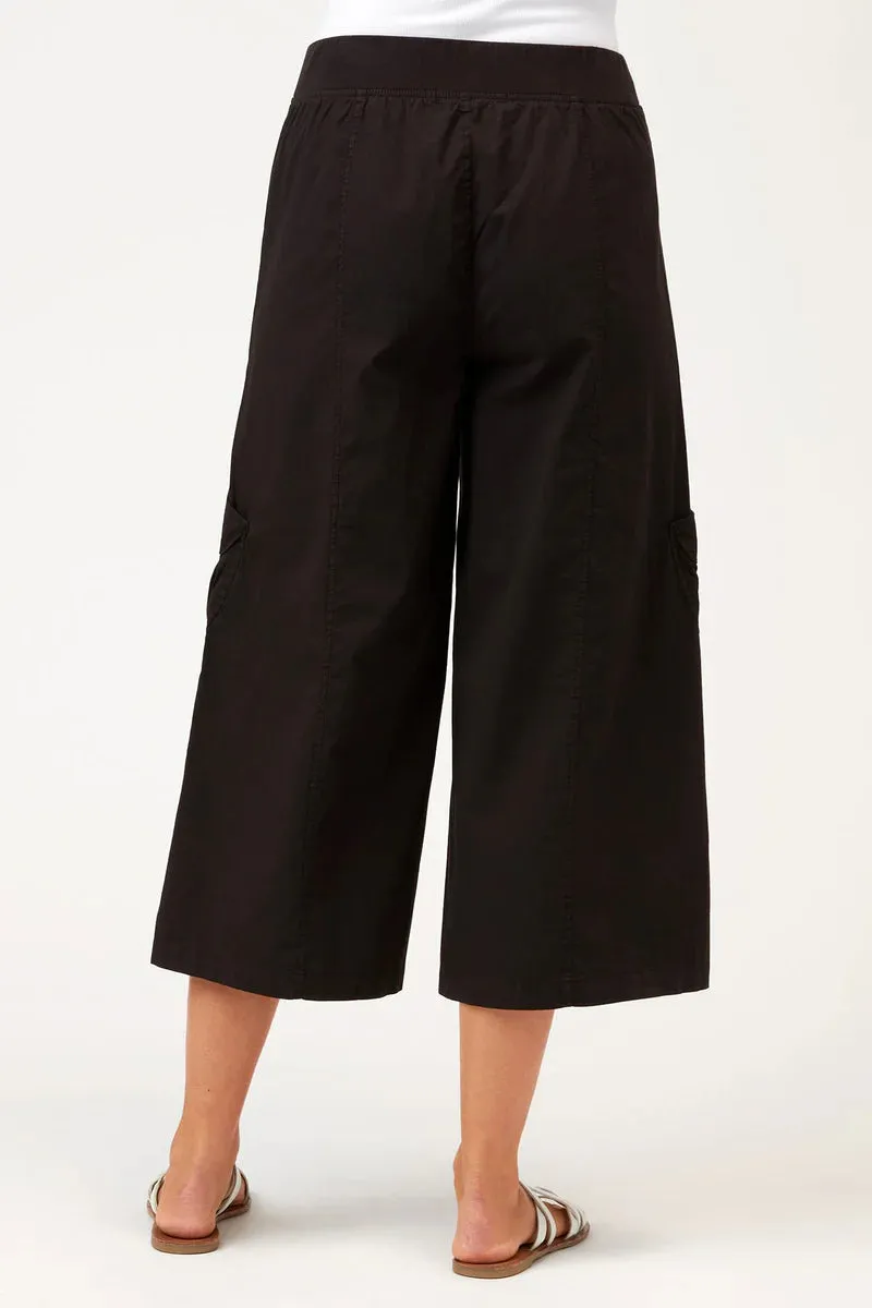 Faulkner Wide Leg Crop - Black