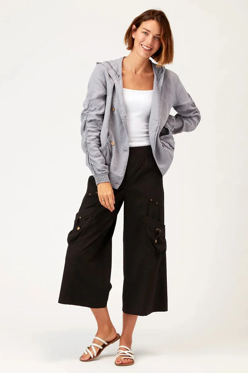 Faulkner Wide Leg Crop - Black