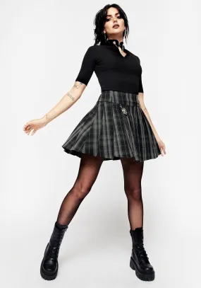 Fenrir Pleated Check Mini Skirt