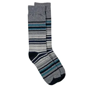 Festival Stripe Wool Sock - Teal