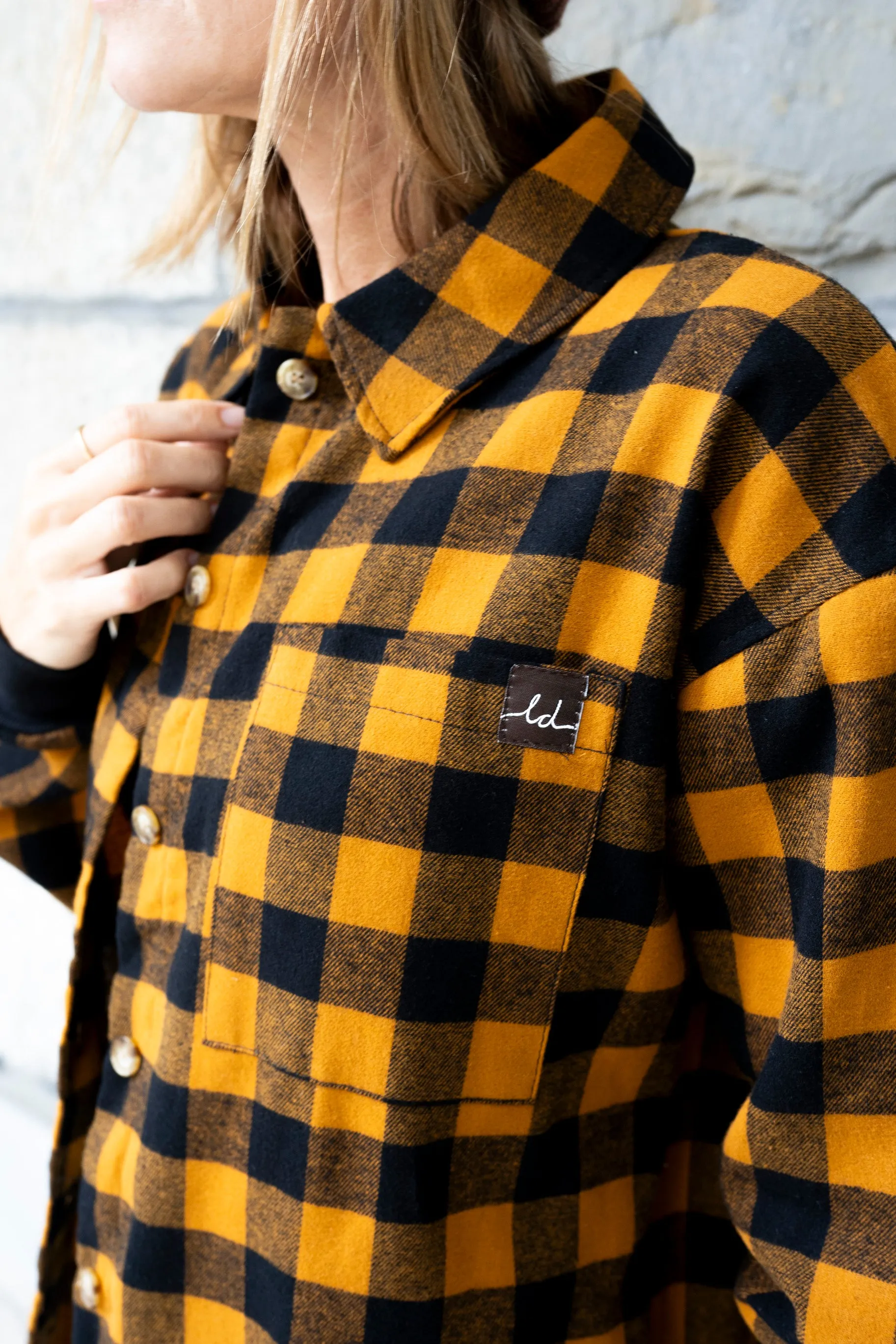 Flannel button-up shirt