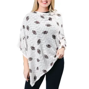 Football Printed Poncho