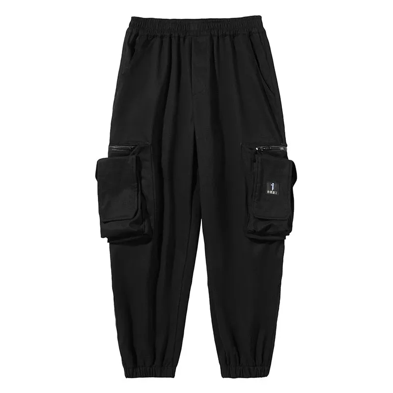 Function Cargo Pants Joggers Techwear Hip Hop Multi-Pocket Loose Tactical Trousers Black Streetwear Pant