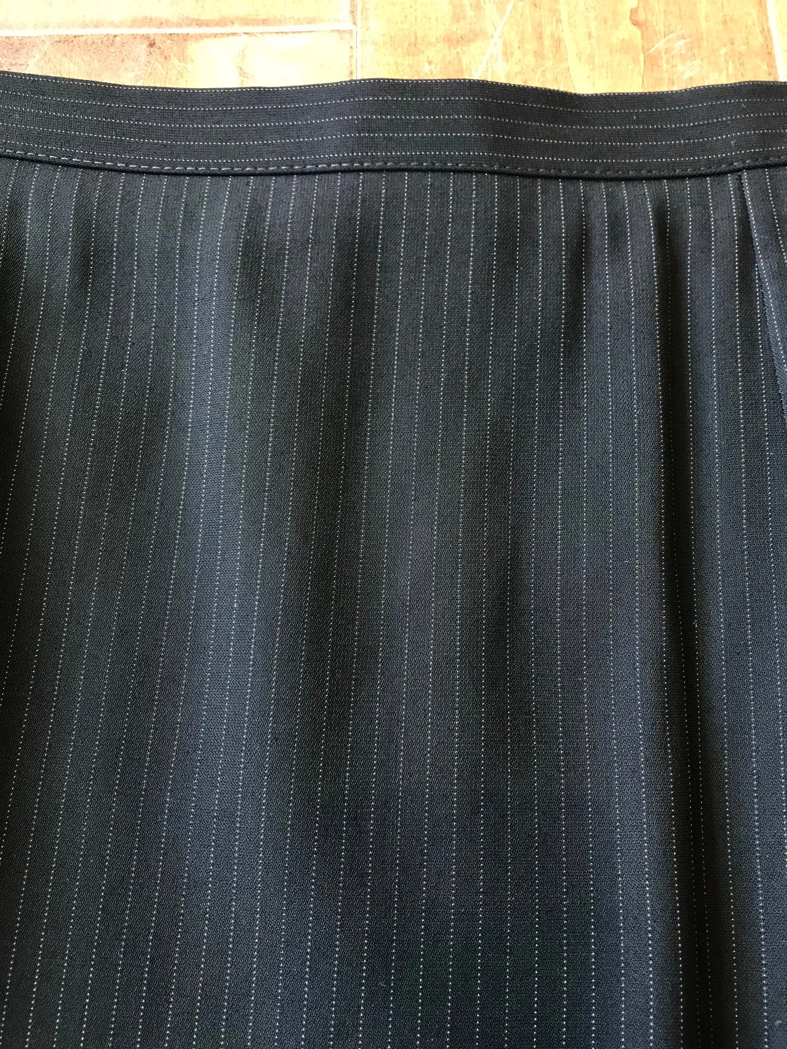 GIORGIO ARMANI Vintage Wool Blend Pinstripe Skirt