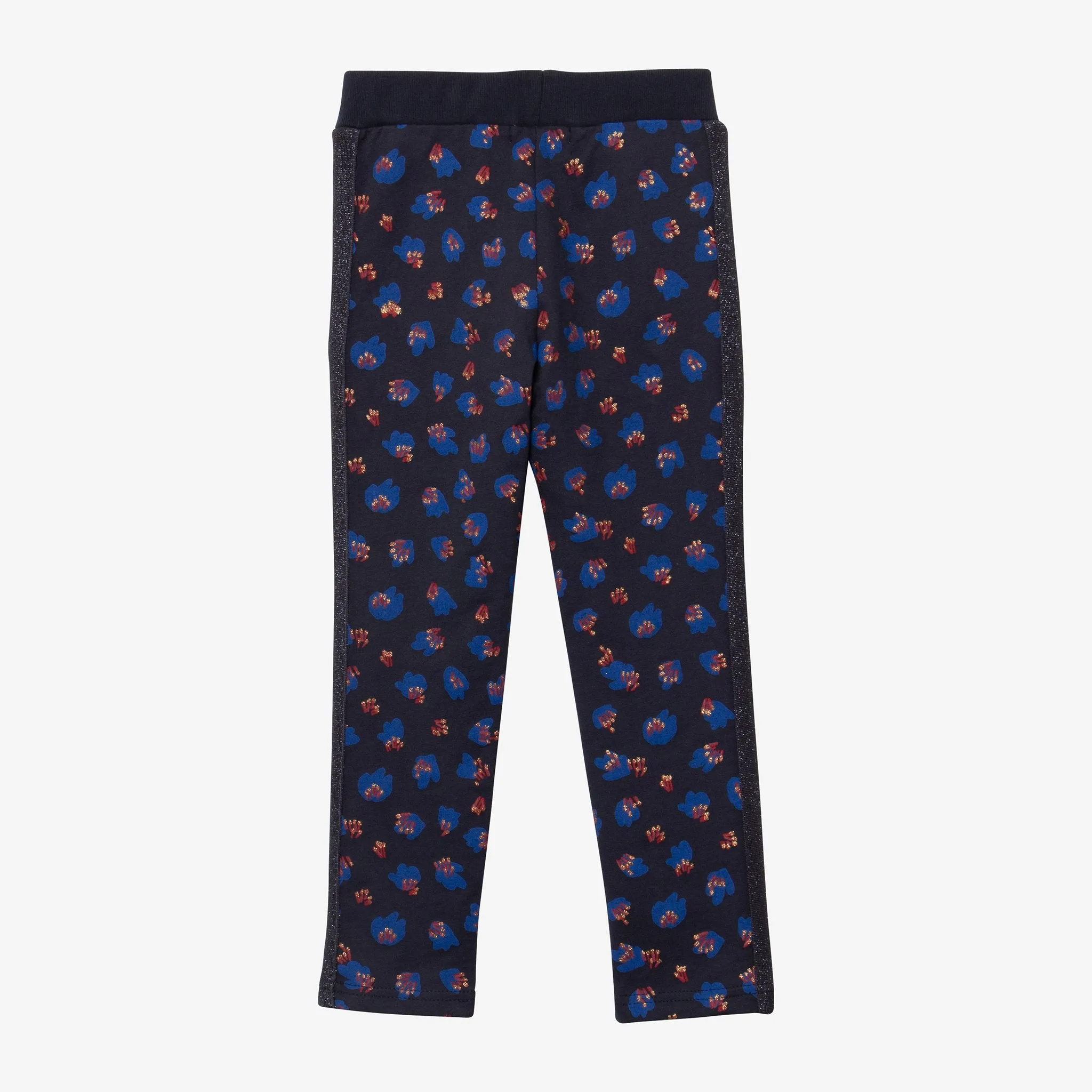 Girl navy printed joggers