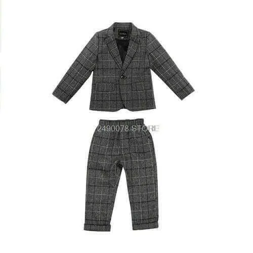 Girls Minority France Formal Wedding Party Suit Boys Blazer Pants 2Pcs