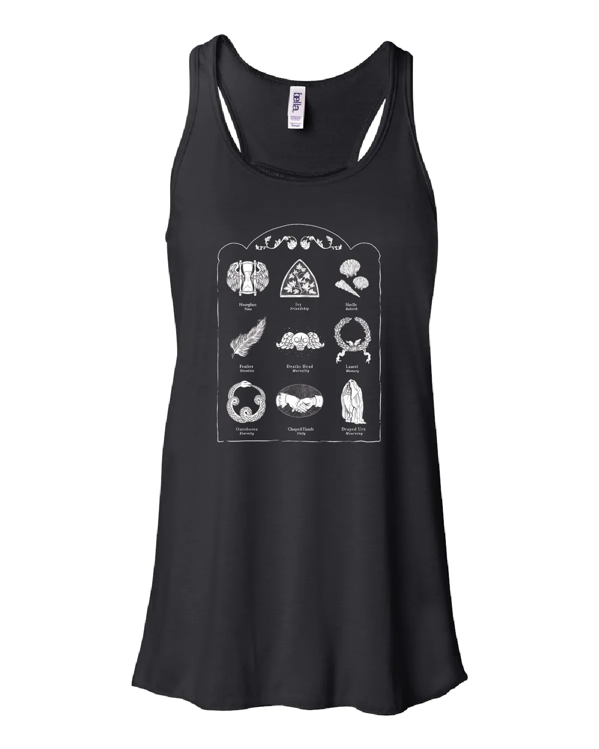 Gravestone Symbols Racerback Tank