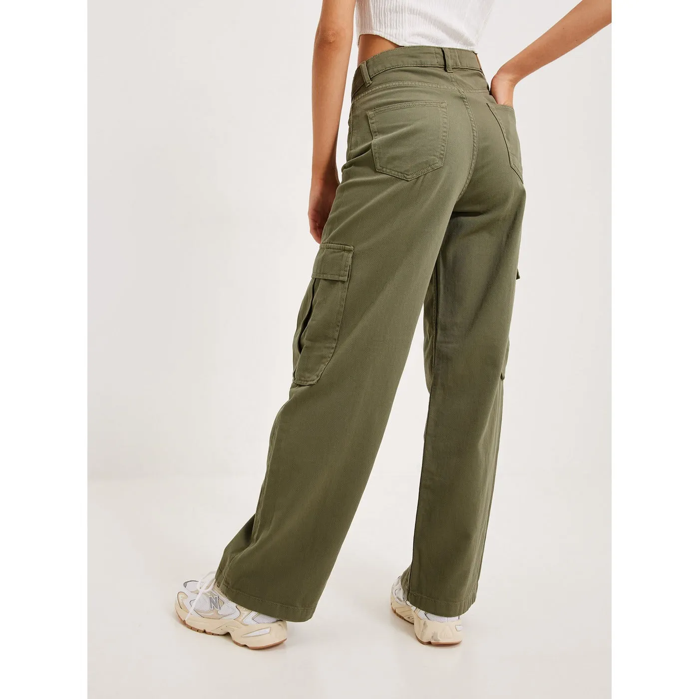 Green Cargo Wide Leg Pants