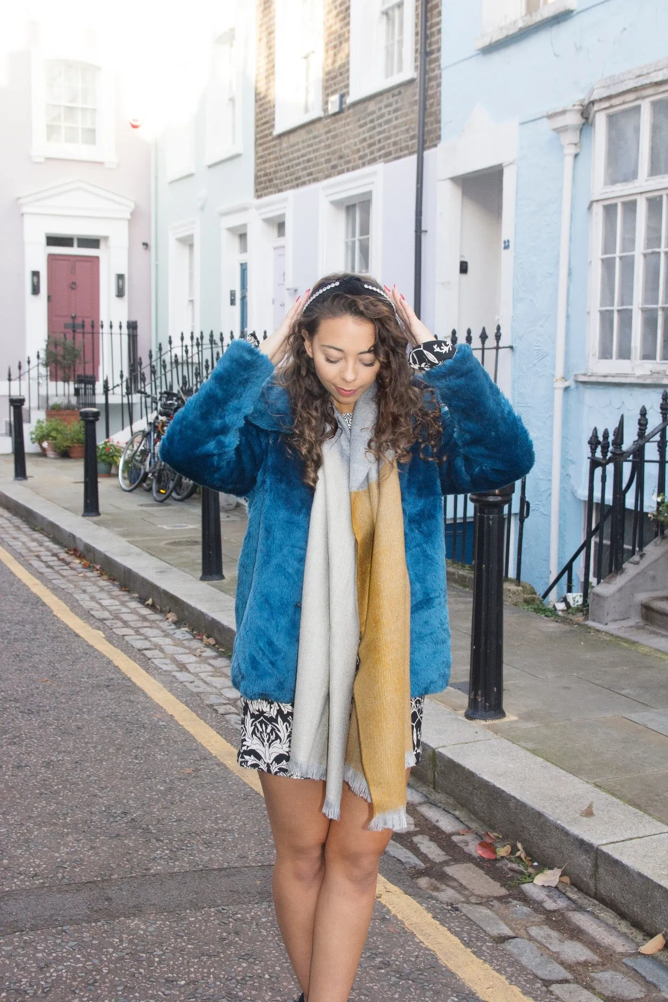 Grey & Mustard Winter Scarf