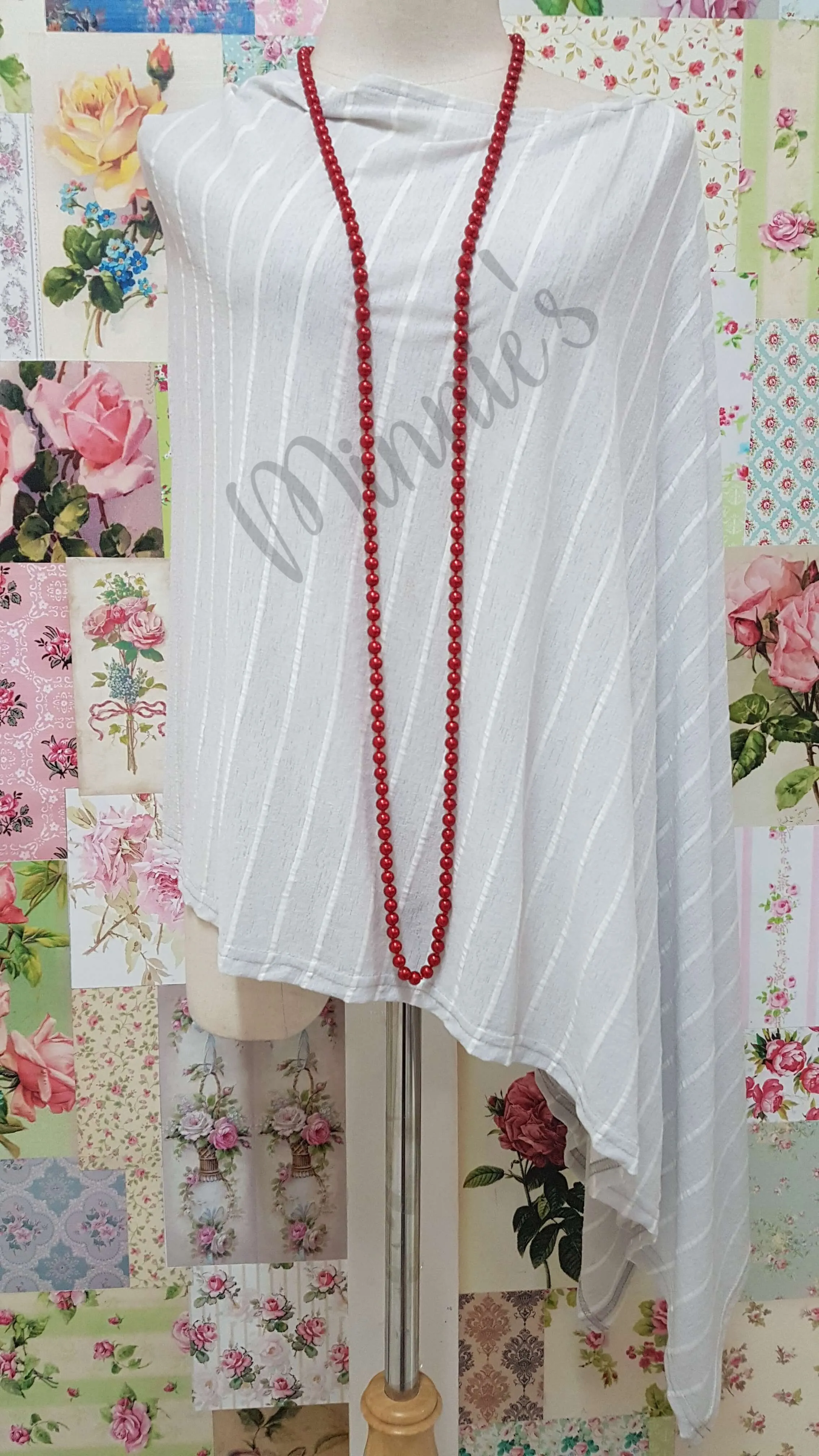 Grey & White Poncho CH0185