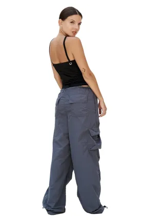 GREY PARACHUTE PANTS