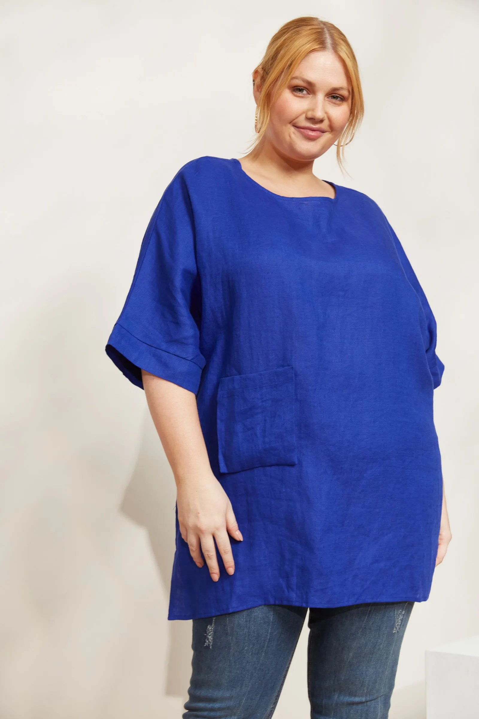 Halcyon Relaxed  Top - Cobalt