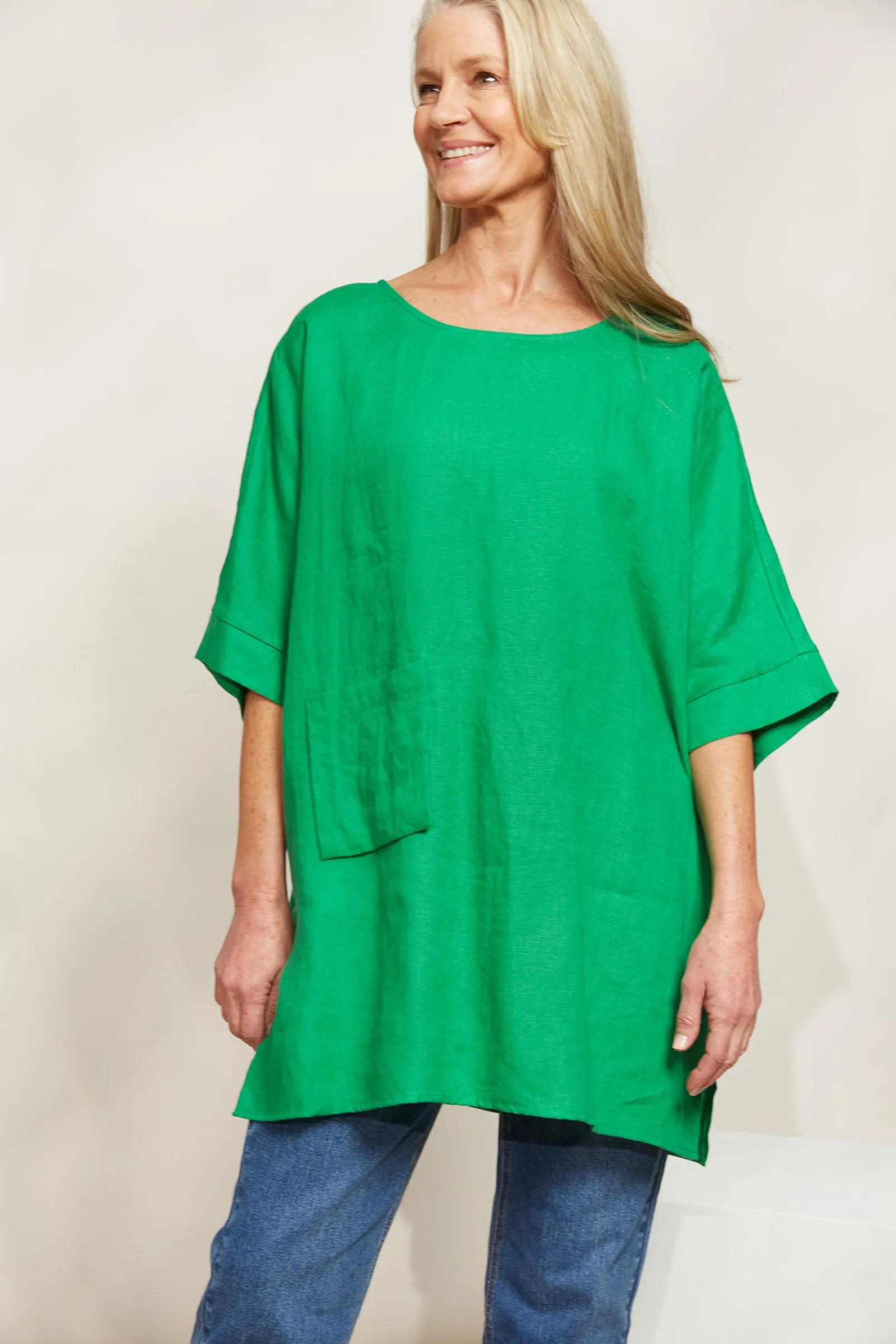 Halcyon Relaxed  Top - Emerald