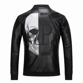 Half Man Half Amazing Skull Head Biker Jacket