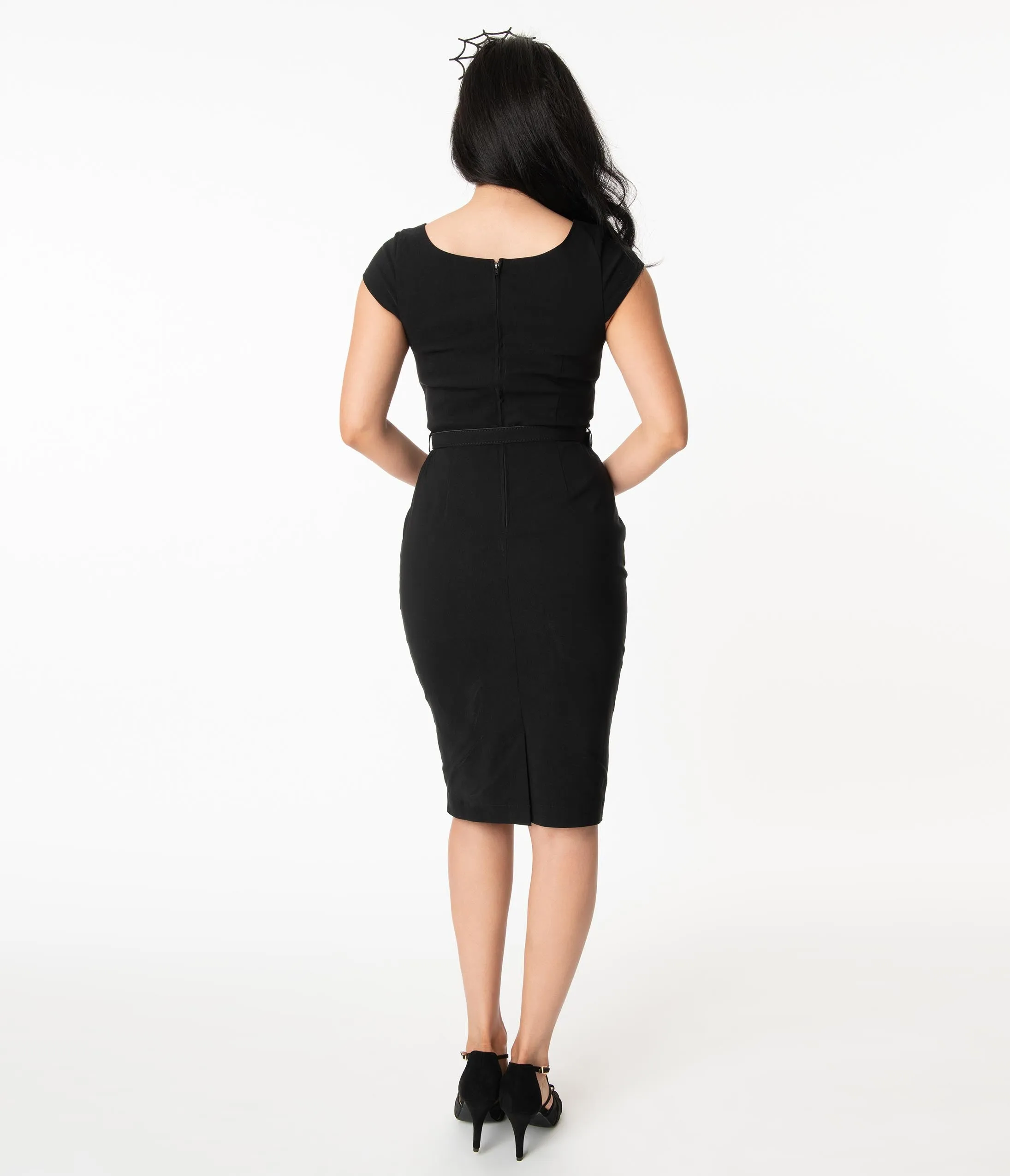 Hell Bunny Black Miss Muffet Pencil Dress