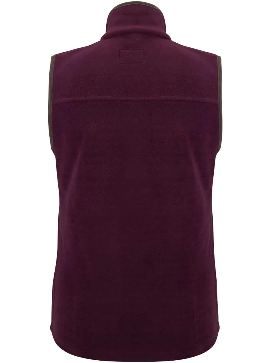 HOGGS OF FIFE Stenton Technical Fleece Gilet - Ladies - Merlot