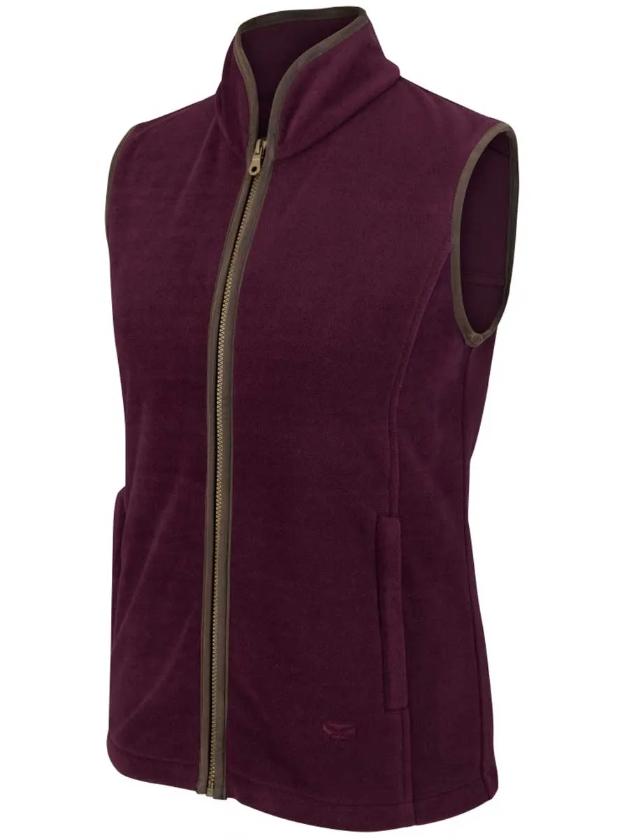 HOGGS OF FIFE Stenton Technical Fleece Gilet - Ladies - Merlot