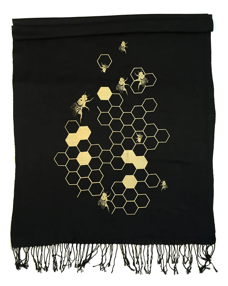 Honey Bee Scarf. "Oh Honey!" Pashmina