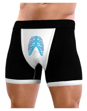 Human Blue Skeleton Bones Ribcage Mens Boxer Brief Underwear