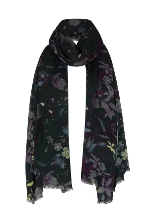 Iris Oversized Floral Printed Scarf In Multi