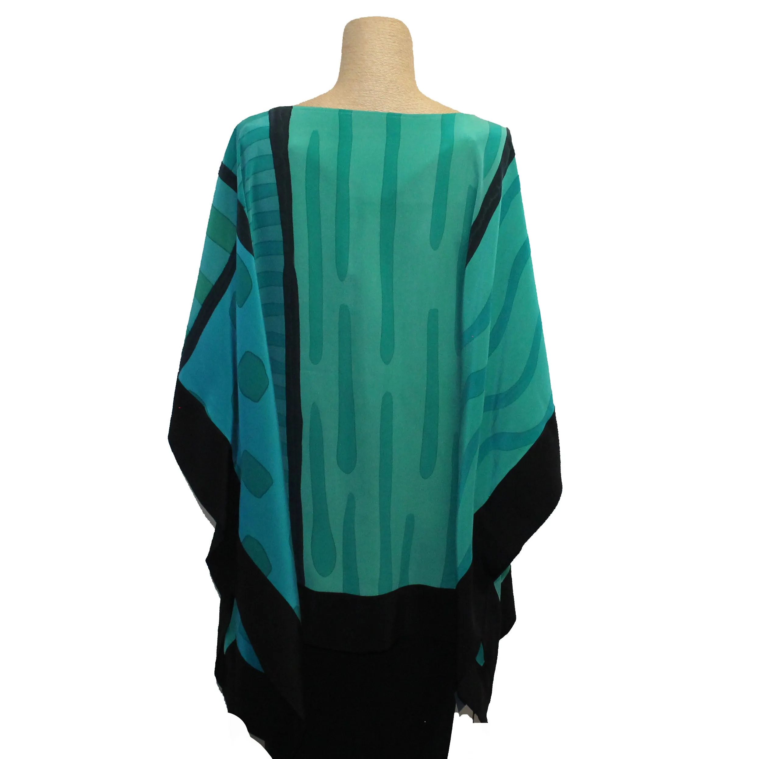 Kay Chapman Tunic, Elia, Patchwork, Aqua/Turquoise, OS