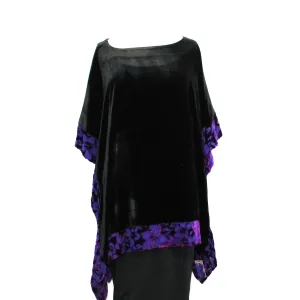 Kay Chapman Tunic, Elia, Velvet, Black/Purple, OS