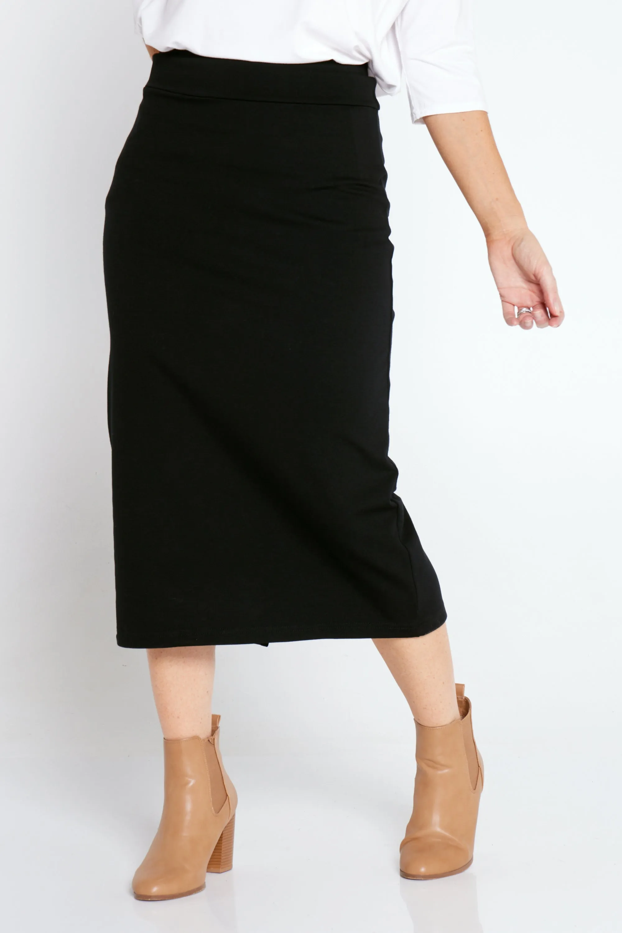 Kennedy Midi Pencil Skirt - Black