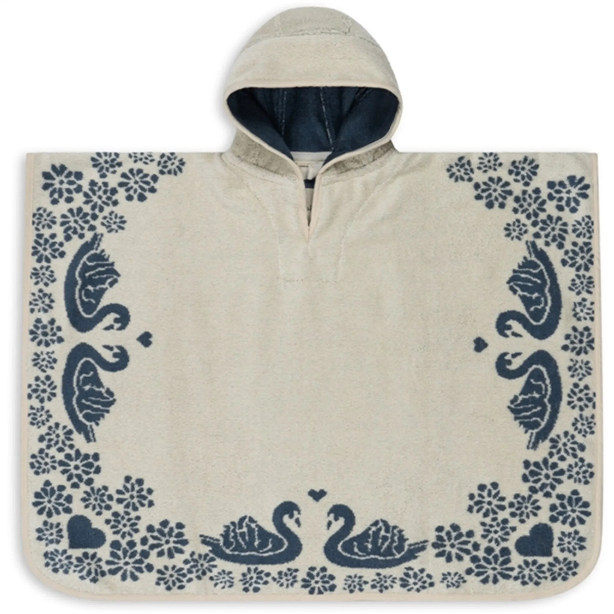 Konges Sløjd Terry Poncho Jacquard Swan