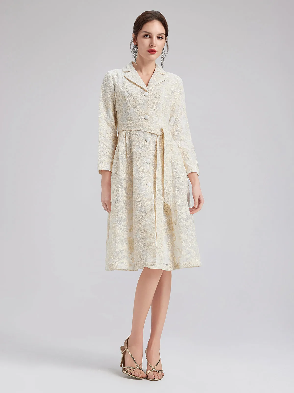 Lace Trench Coat Dress