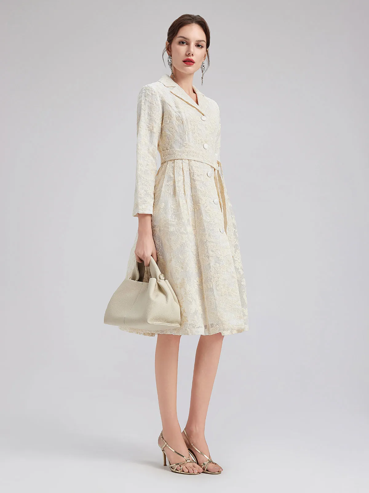 Lace Trench Coat Dress