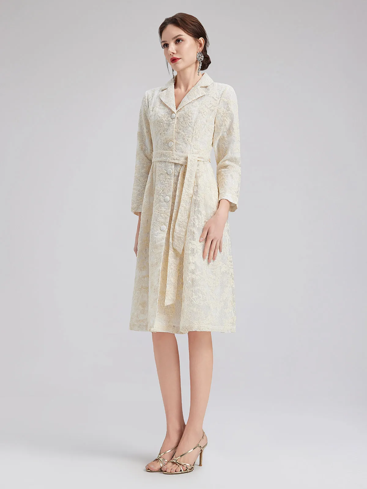 Lace Trench Coat Dress